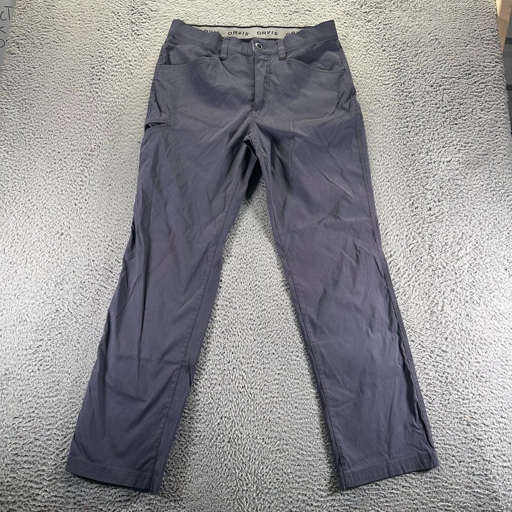 Orvis Pant Mens 32x32 Purple Nylon Windbreaker Straight Hiking Gorpcore Stretch